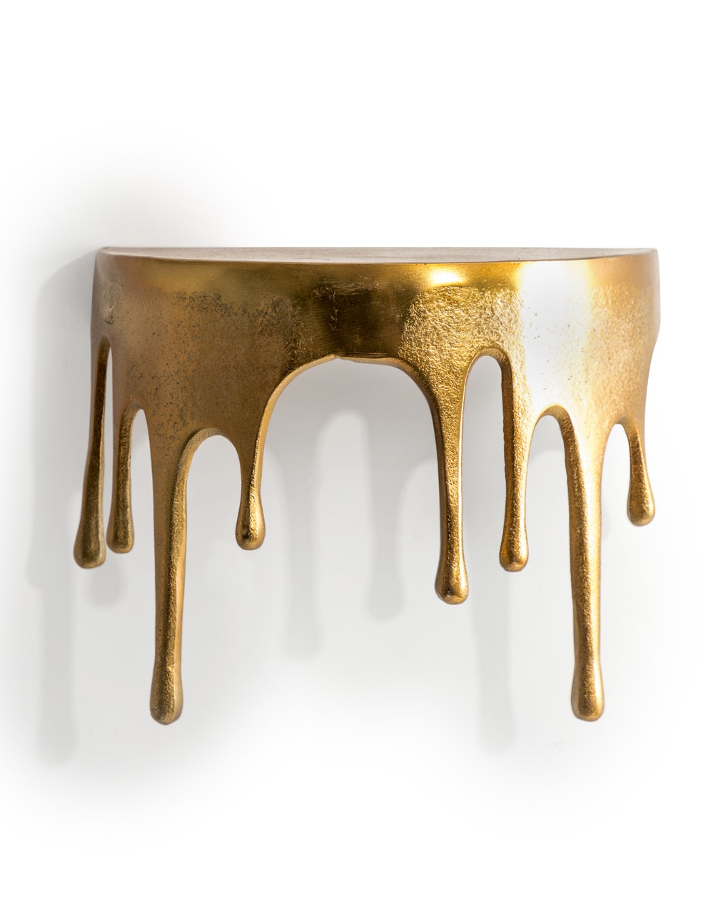 Gold "Dali" Drip Small Oval Aluminium Wall Shelf - DRP13