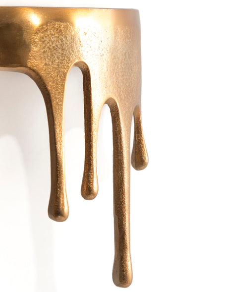 Gold "Dali" Drip Small Oval Aluminium Wall Shelf - DRP13