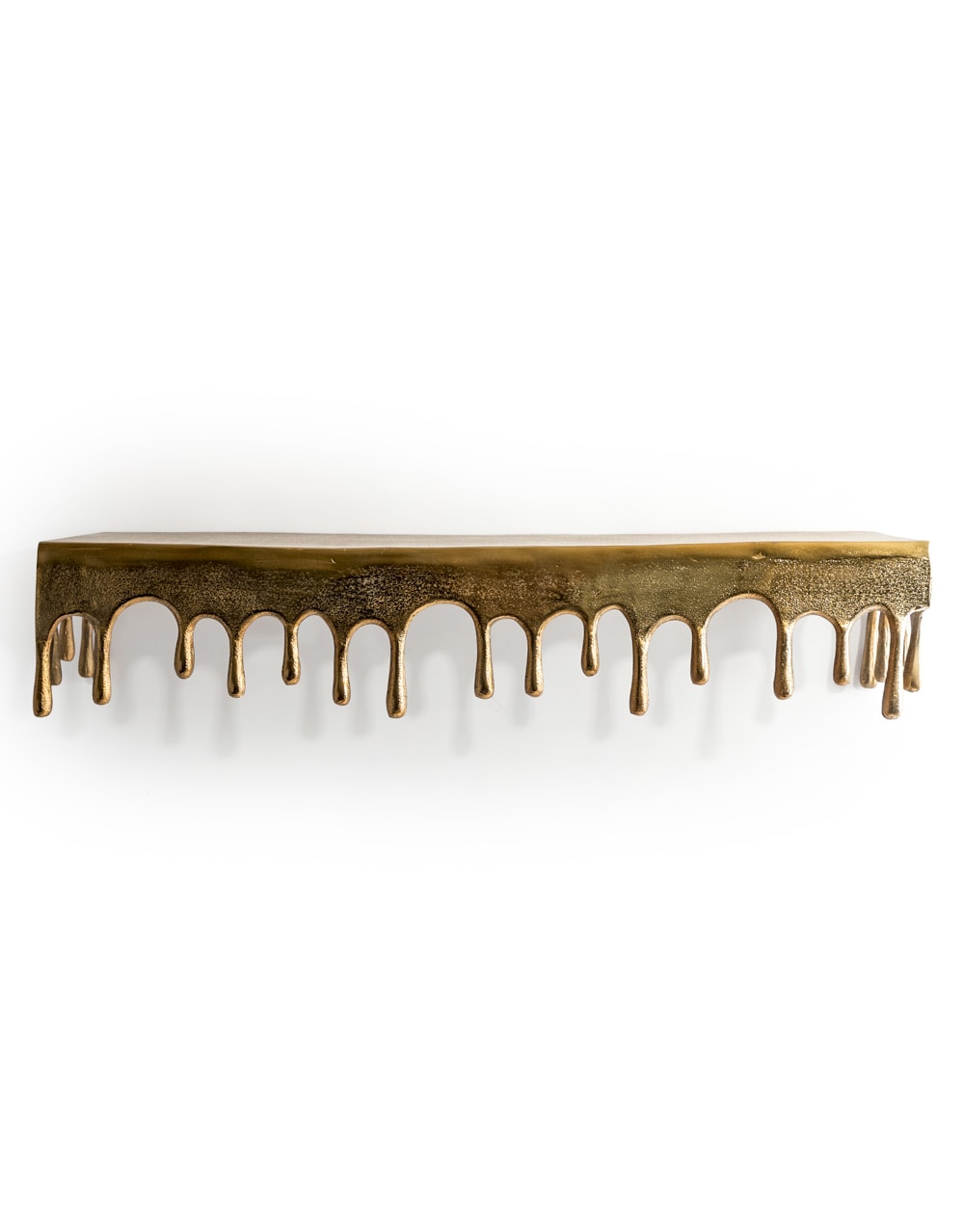 Gold "Dali" Drip Large Rectangular Aluminium Wall Shelf - DRP14