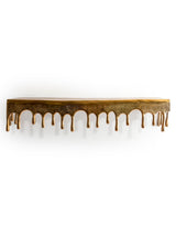 Gold "Dali" Drip Large Rectangular Aluminium Wall Shelf - DRP14