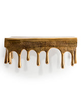 Gold "Dali" Drip Small Rectangular Aluminium Wall Shelf - DRP17