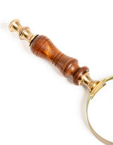 Antiqued Traditional Magnifying Glass with Wooden Handle - FMH20