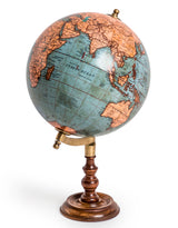 Antique Globe on Wooden Stand - FMH14