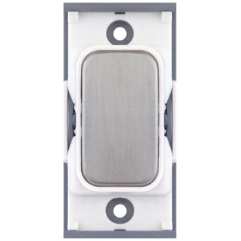 Selectric GRID360 Satin Chrome Blank Module with White Insert