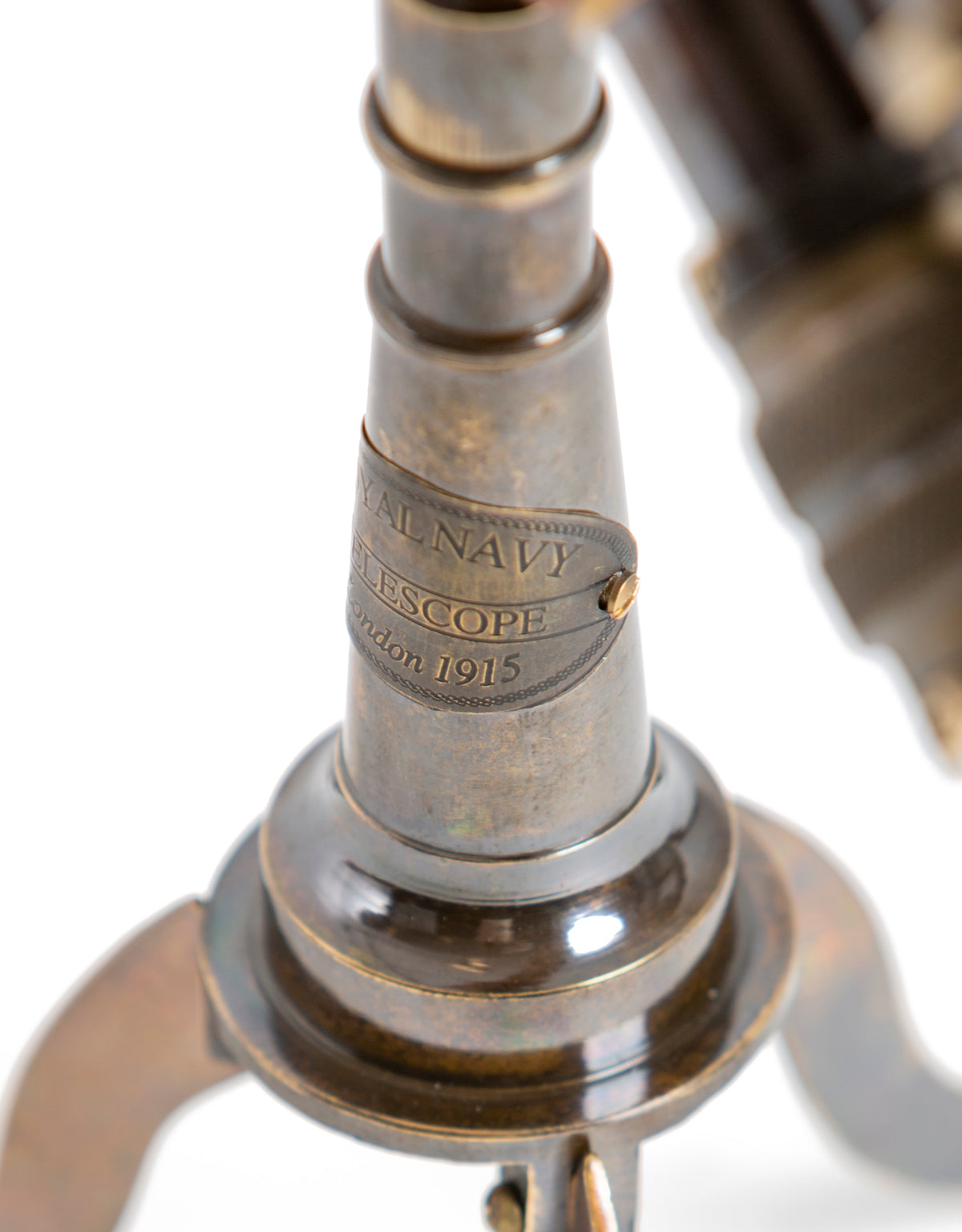 Antiqued Ornamental Telescope on Metal Stand - FMH18