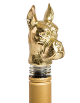 Antique Gold Dog Head Bottle Stopper (to be bought in qtys of 8) - TPR103