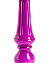 Purple Gloss Wooden Table Lamp with Metallic-Lined Velvet Shade - RJS10