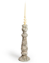 Medium Rustic Stone Effect Candlestick - 200530