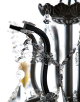 Large 12 Branch Matt Black Shallow Chandelier - CH188