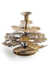 Antique Gold Oak Leaf Candle Holder - RGF18