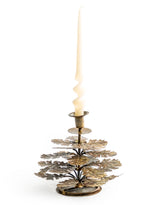 Antique Gold Oak Leaf Candle Holder - RGF18