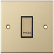 Selectric 5M Satin Brass 1 Gang 10A Push to Make Switch with Black Insert