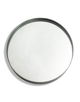 Large Round Matt Black Steel Framed Mirror - HDN26