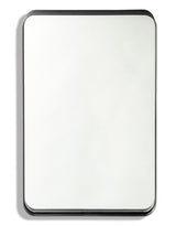 Extra Large Rectangular Matt Black Steel Framed Mirror - HDN28
