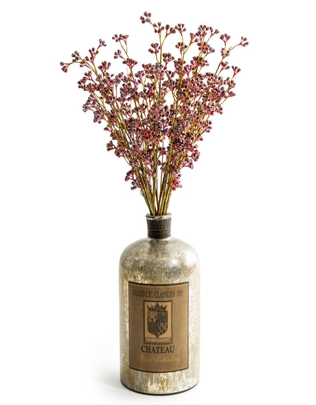 Extra Large Antique Silver Glass Bottle / Vase - IGB10