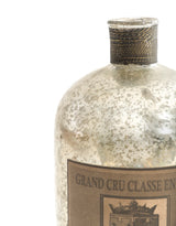 Large Antique Silver Glass Bottle / Vase - IGB11