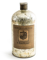 Large Antique Silver Glass Bottle / Vase - IGB11
