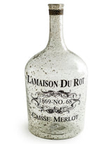 Extra Large Bubbled Glass "La Maison Du Rot" Bottle / Vase - IGB19
