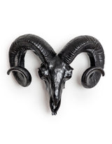 Matt Black Ram Skull Wall Head - BD171