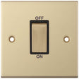 Selectric 5M Satin Brass 1 Gang 45A DP Switch with Black Insert