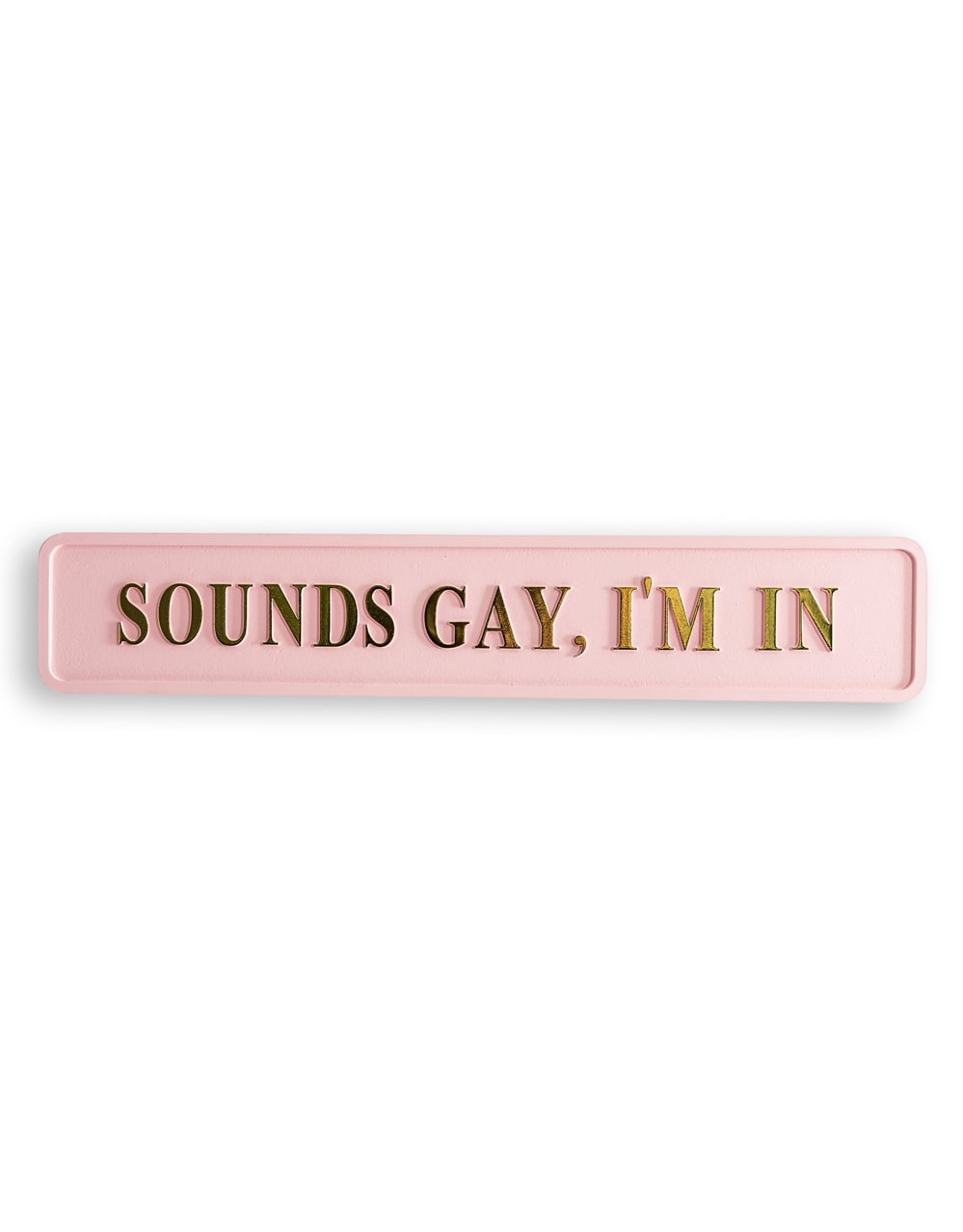 Pink & Gold "Sounds Gay I'm In" Wall Sign - RS88