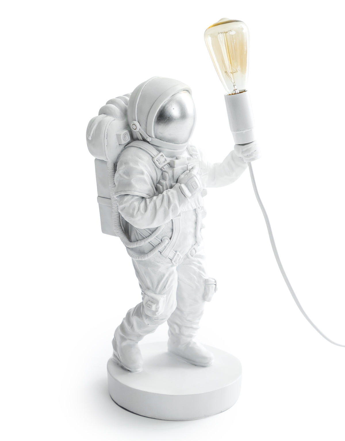 White Standing Astronaut Lamp - DVM46