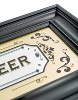Large Mirrored "Wish You Were Beer" Wall Sign - RS96