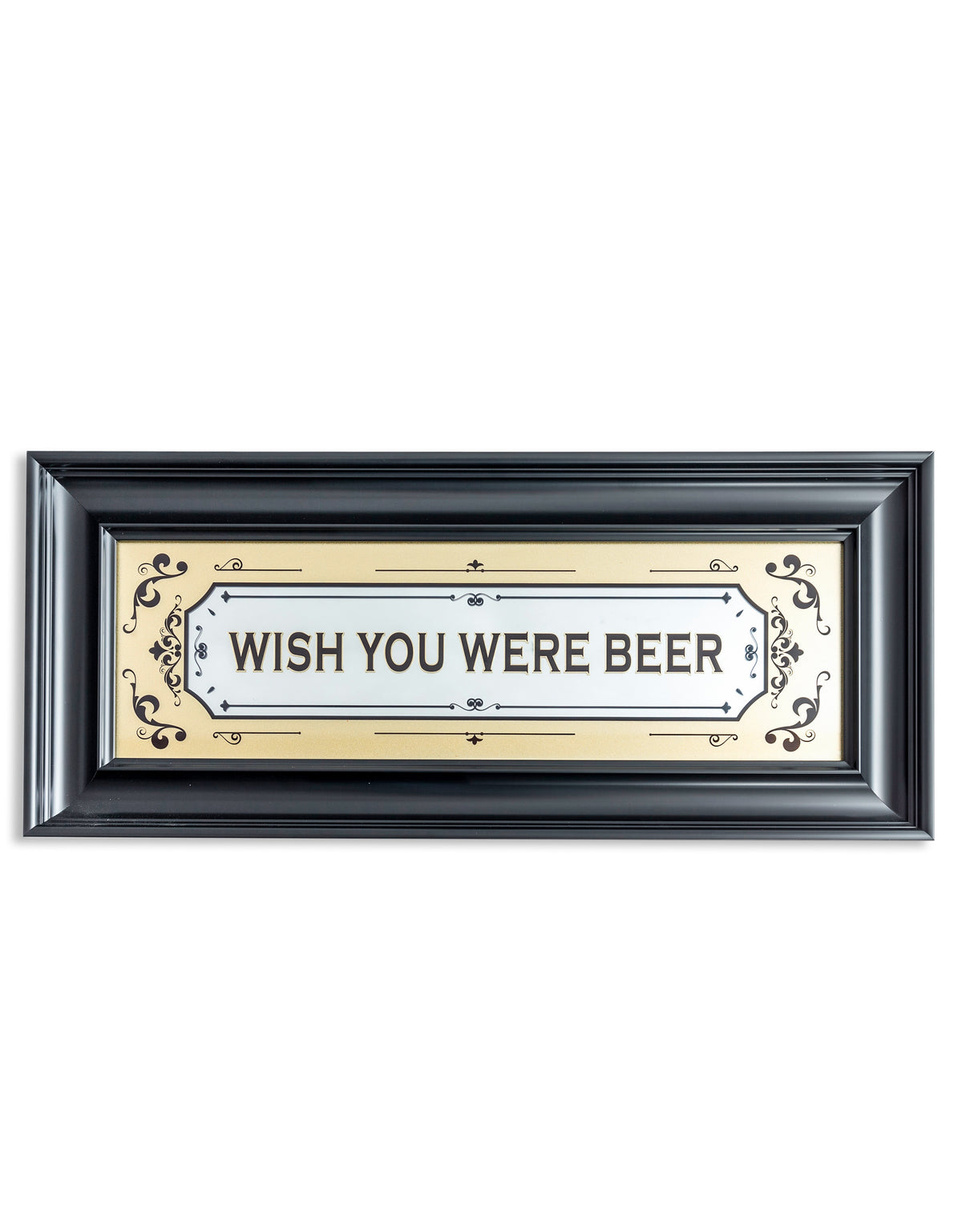 Large Mirrored "Wish You Were Beer" Wall Sign - RS96
