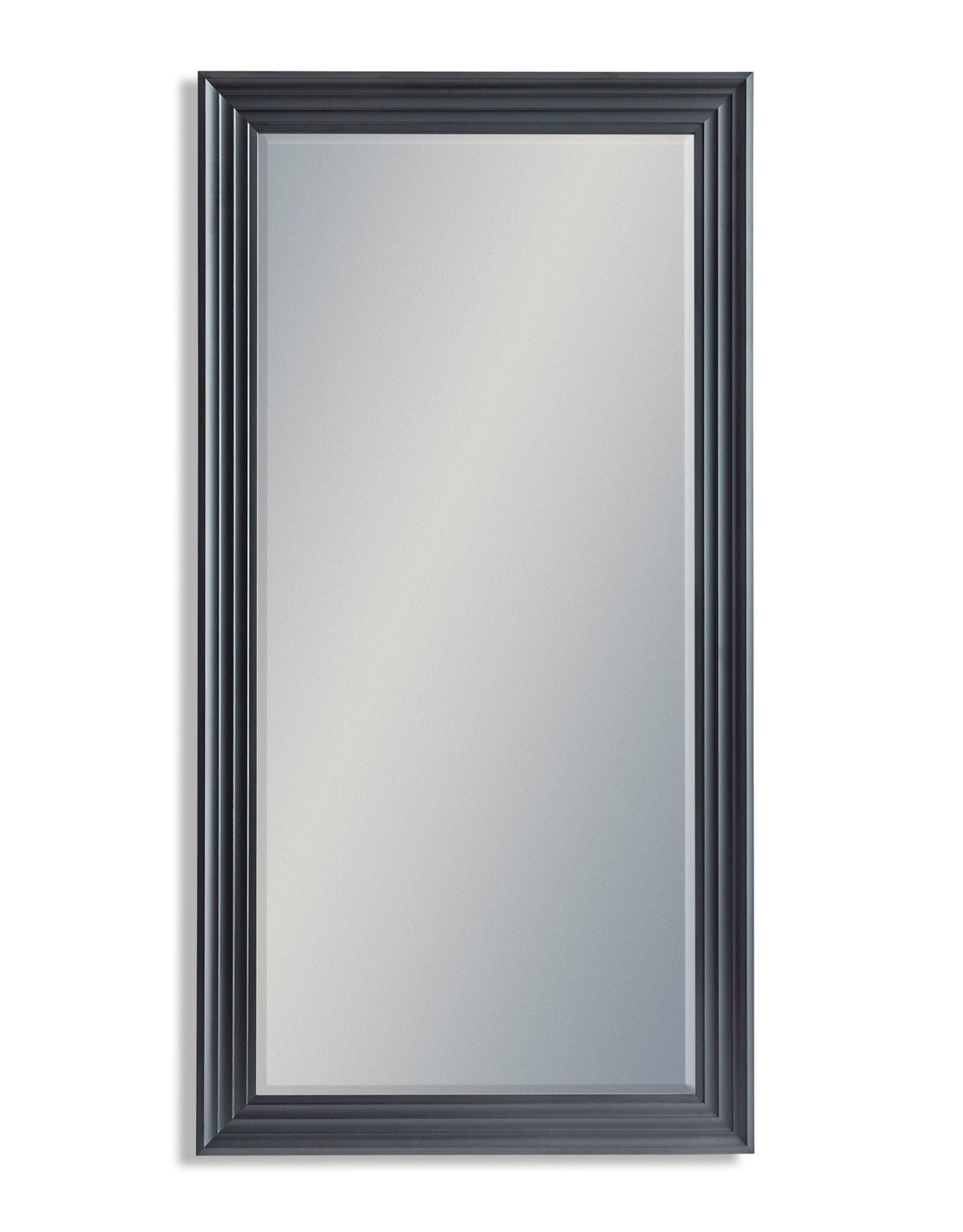 Extra Large Matt Black Step-Framed Blackpool Mirror - RS98