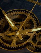 Royal Blue Moving Gears Clock - LUM14