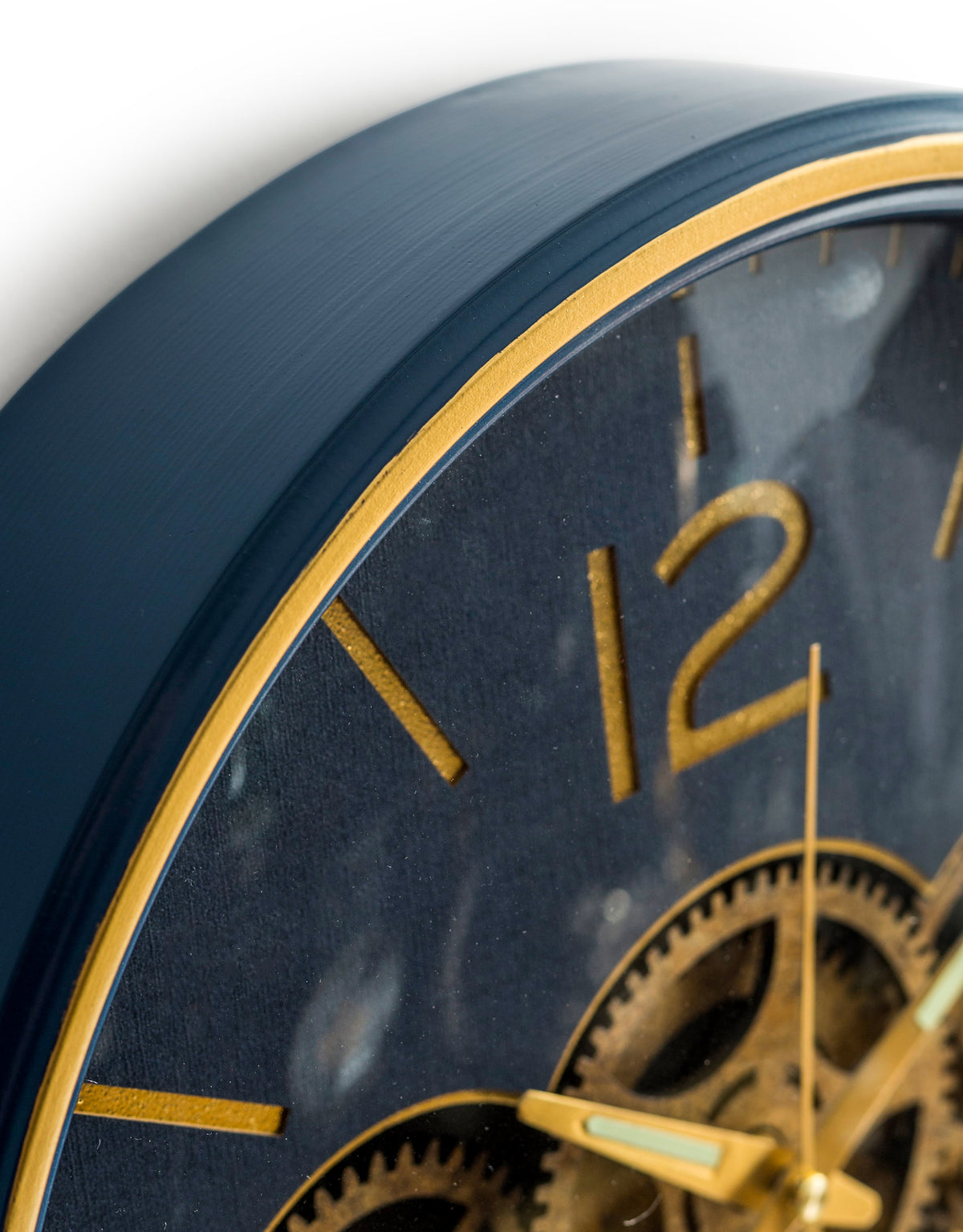 Royal Blue Moving Gears Clock - LUM14