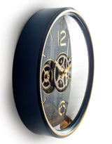 Royal Blue Moving Gears Clock - LUM14