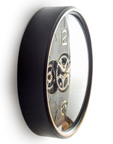 Black with Gold Numerals Moving Gears Clock - LUM15