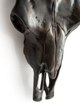 Aluminium Antique Bronze Bison Wall Skull - AL174