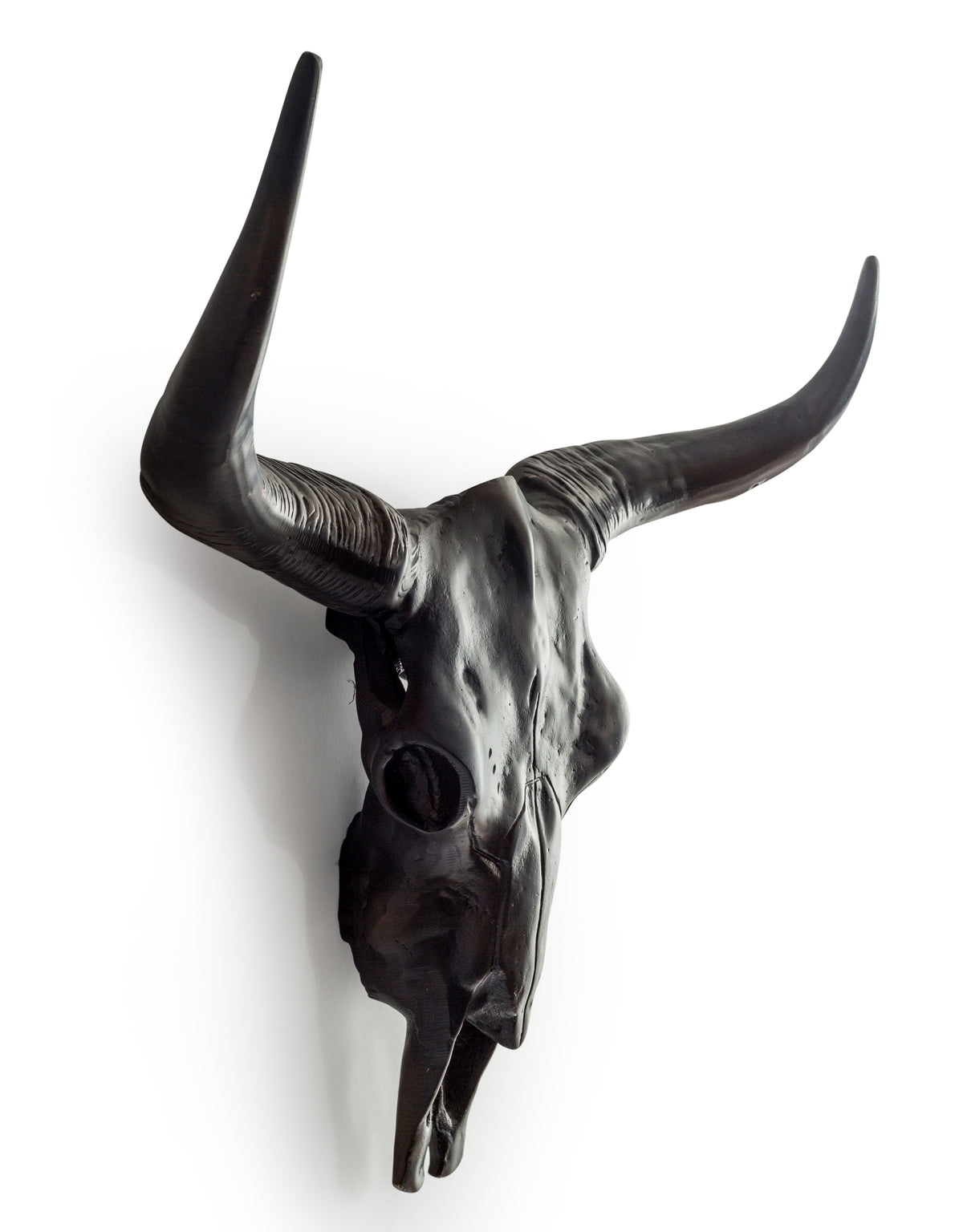Aluminium Antique Bronze Bison Wall Skull - AL174