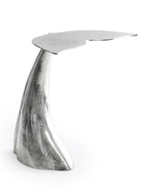 Raw Nickel Whale Tail Side Table - BAR19