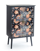Tall Floral Column Boho Side Cabinet - JCS26