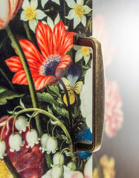 Tall Floral Bouquet Boho Side Cabinet - JCS27