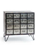 Brushed Steel Multi Drawer Apothecary Cabinet - RFB39