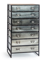 Tall Brushed Steel Multi Drawer Metal Cabinet - RFB40