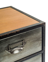 Tall Brushed Steel Multi Drawer Metal Cabinet - RFB40