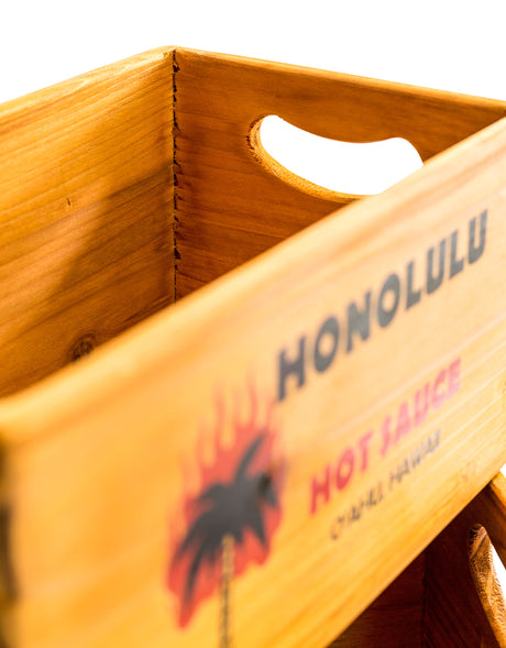 Set of 3 "Honolulu Hot Sauce" Large Wooden Storage Boxes - FC40