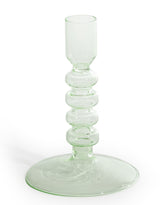 Pale Green Glass Candle Holder - GW146