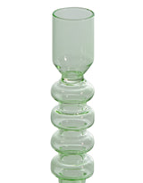 Pale Green Glass Candle Holder - GW146