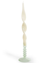 Pale Green Glass Candle Holder - GW146