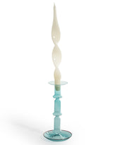 Blue Glass Candle Holder - GW147