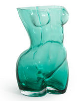 Large Teal Female Body Glass Vase - GW151