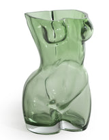 Large Green Female Body Glass Vase - GW152