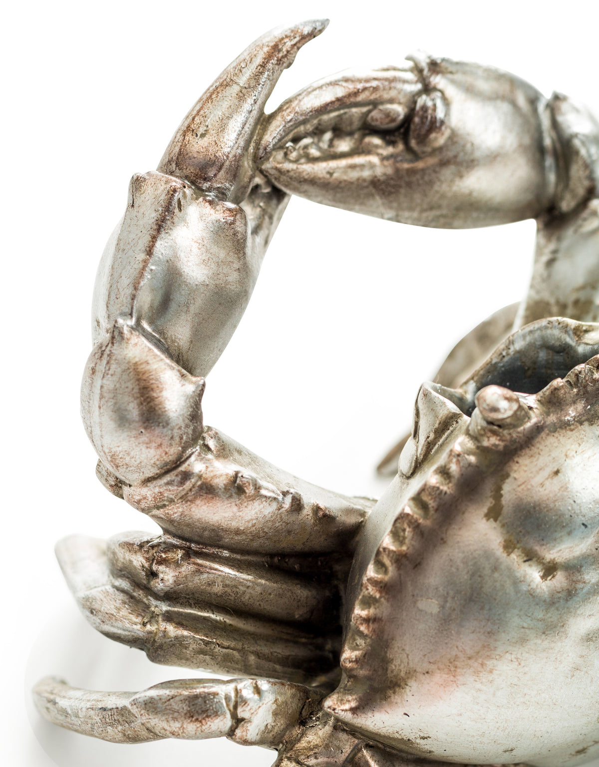 Antique Silver Thirsty Crab Wine Bottle Holder - ET361