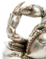 Antique Silver Thirsty Crab Wine Bottle Holder - ET361